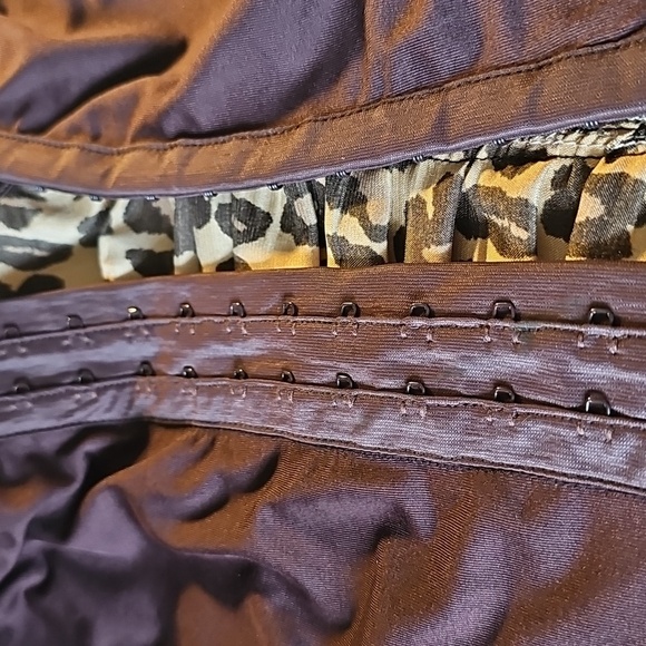 Leopard Print Bustier Corsett Top. Leopard Print. Meduim. Hook And Eye. - Picture 11 of 11